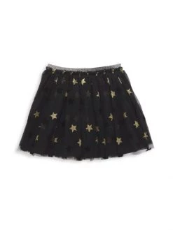 Design History Little Girl's Star-Print Tulle Mini Skirt For Kids