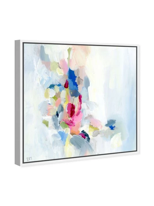 Oliver Gal My Happiness Abstract Framed Canvas Art - Image 4