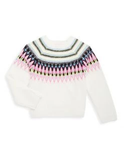 Design History Little Girl's Crewneck Sweater For Kids