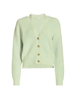 Design History Cropped Knit Cardigan Airy Mint
