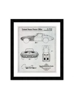Oliver Gal 'Corvette Stingray (1963)' Framed Art Print