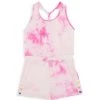 Design History Little Girl's Tie-Dyed Romper For Kids