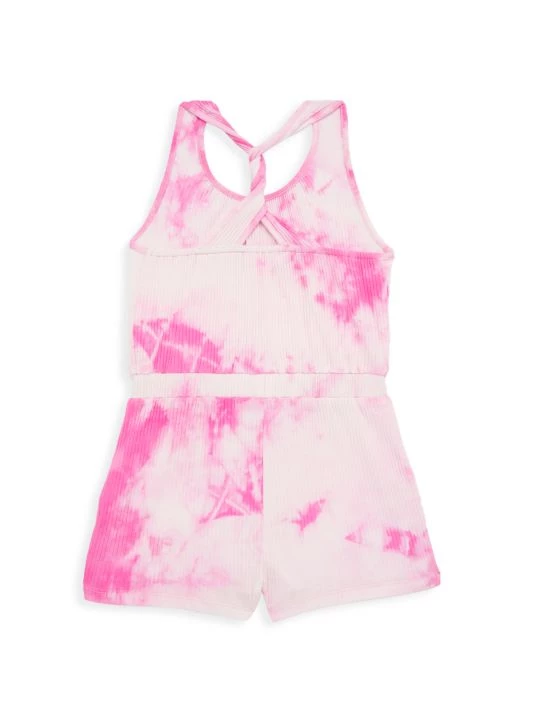 Design History Little Girl's Tie-Dyed Romper For Kids - Image 2