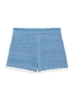Design History Girl's Picot-Trim Knit Shorts For Kids