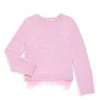 Design History Little Girl's & Girl's Faux Feather-Trim Sweater For Kids