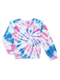 Design History Little Girl's Tie-Dyed Long-Sleeve Sweatshirt For Kids