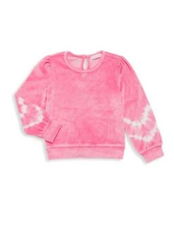 Design History Little Girl's Velvet Tie-Dye Top For Kids