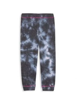 Design History Little Kid's Metallic Tie-Dye Drawstring Jogger Pants For Kids