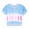 Design History Girl's Tie-Dye Velour Top For Kids
