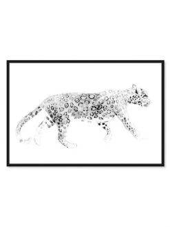 Oliver Gal Wild Cat Blanc Framed Canvas Art