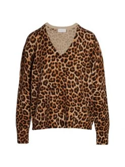 Design History Leopard Cashmere Sweater